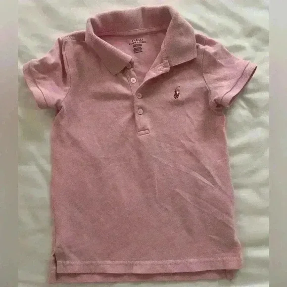 Polo Ralph Lauren Girls Kids Size 4/4T Shirt Pink - Picture 1 of 2